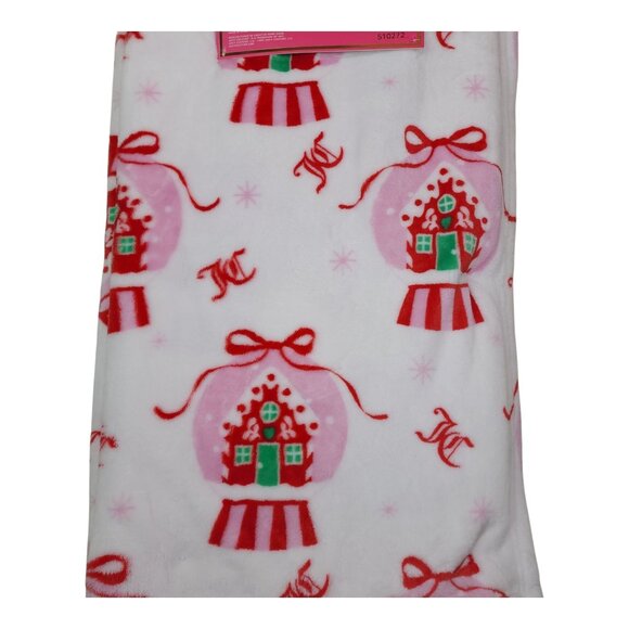 Love Juicy Couture Holiday Snow Globe Oversized Plush Throw Blanket 60x70" - Picture 2 of 7